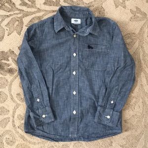 Boys chambray button down shirt